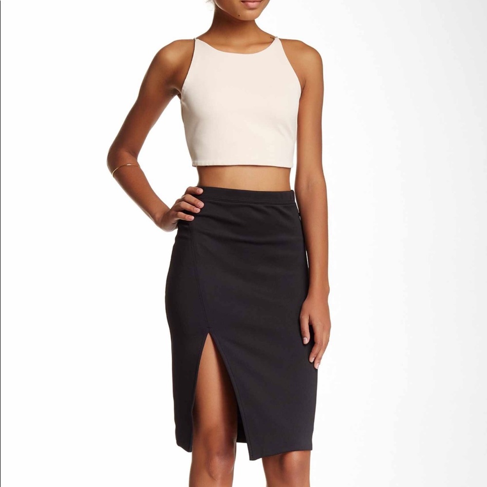Necessary Objects Black Stretch Pencil Skirt - image 1